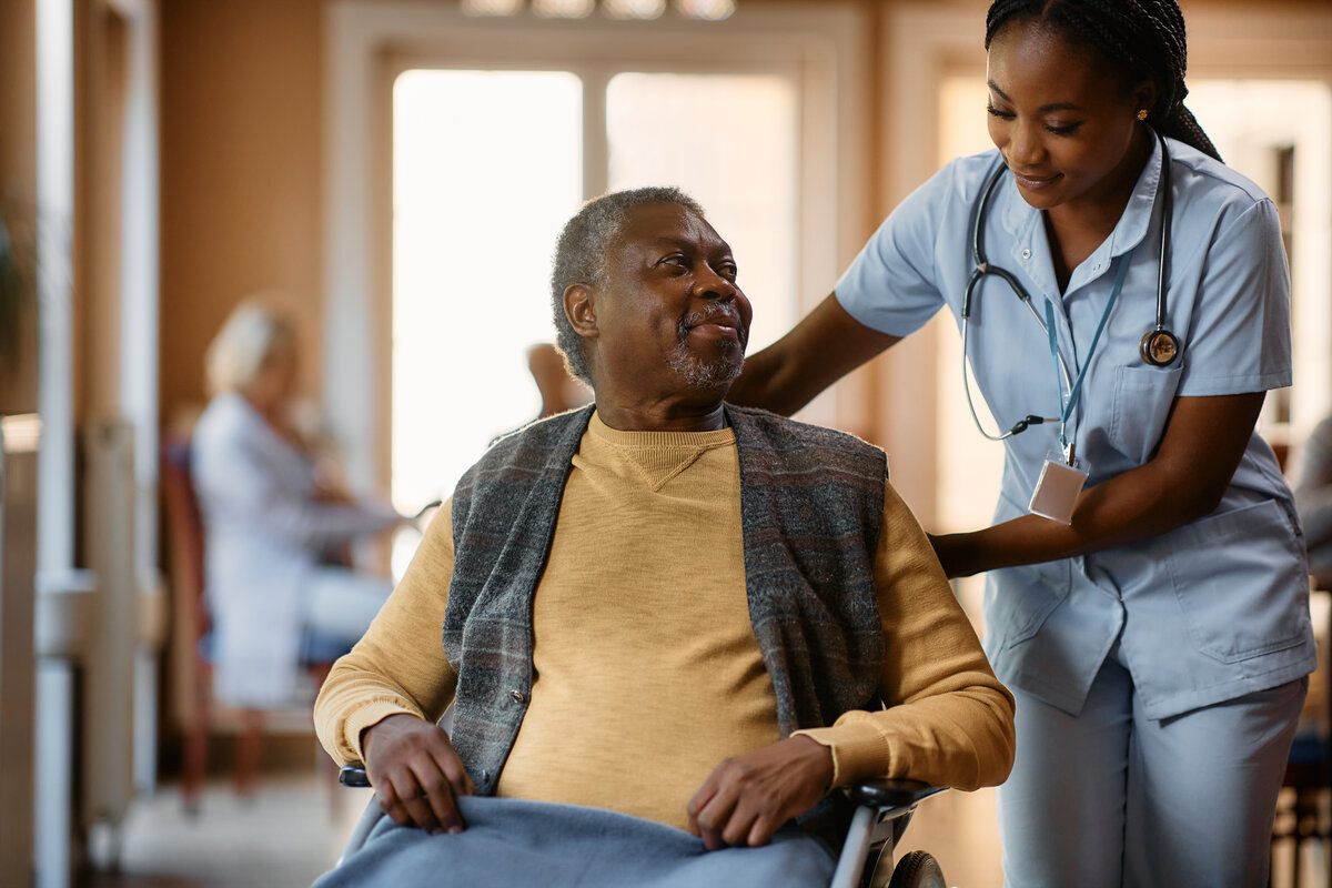 Compassionate support visit in a residential care home